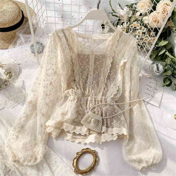 autumn lace blouse shirt short ladies french retro palace lantern sleeves lotus leaf lace shirts 210401, White
autumn lace blouse shirt short ladies french retro palace lantern sleeves lotus leaf lace shirts 210401, White
