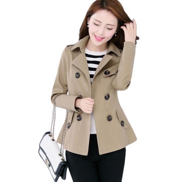 plus size women's trench coat spring autumn 2021 fashion casual cotton blends short female outerwear abrigo mujer coats, Tan;black
plus size women's trench coat spring autumn 2021 fashion casual cotton blends short female outerwear abrigo mujer coats, Tan;black