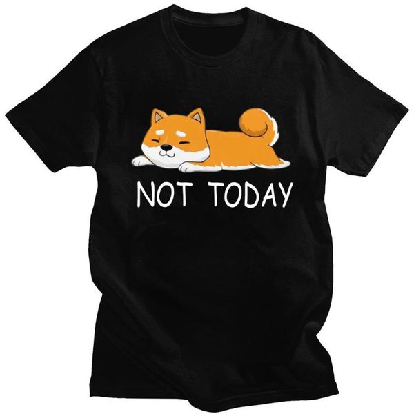 men's t-shirts funny no today t shirt for men short sleeve shiba inu japanese breed dog lovers cotton humor tee pet owner merch, White;black
men's t-shirts funny no today t shirt for men short sleeve shiba inu japanese breed dog lovers cotton humor tee pet owner merch, White;black
