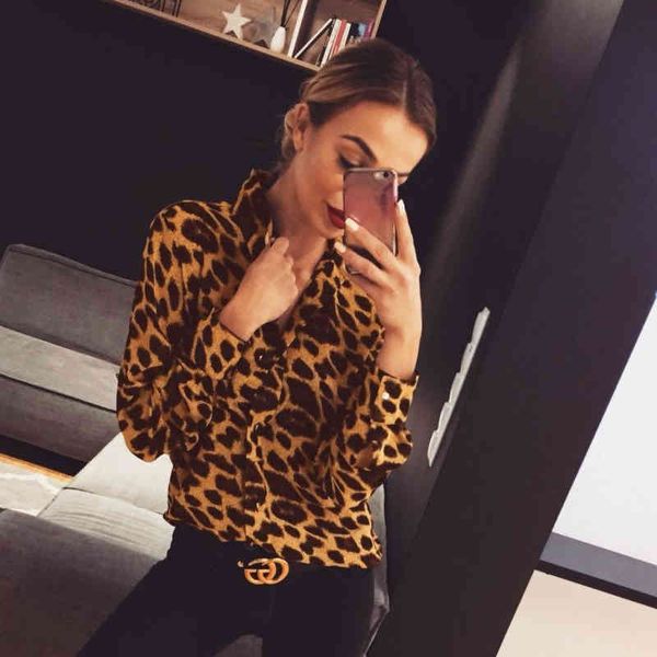 tracksuits Women Turn Down Collar Leopard Pockets Sexy Long Sleeve Single Breasted Silm Casual Blouse Autumn Office Lady Shirts, As picture
tracksuits Women Turn Down Collar Leopard Pockets Sexy Long Sleeve Single Breasted Silm Casual Blouse Autumn Office Lady Shirts, As picture