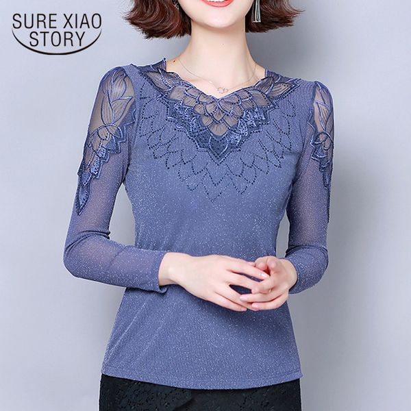autumn winter v-neck lace stitching slim mesh backing shirt embroidered shirts solid women plus size 6104 50 210417, White
autumn winter v-neck lace stitching slim mesh backing shirt embroidered shirts solid women plus size 6104 50 210417, White