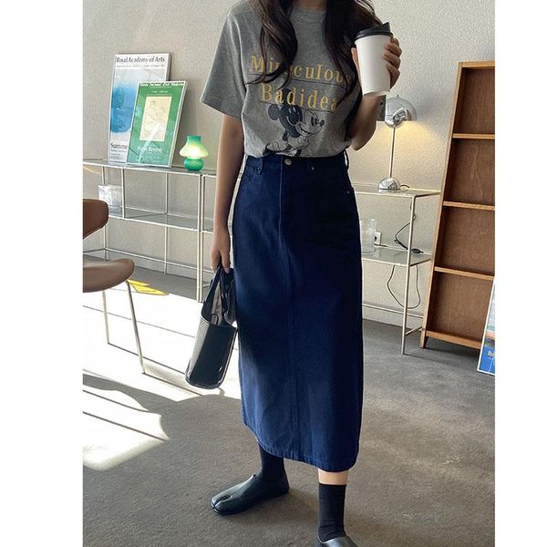 skirts women spring candy color casual tail split design high waist denim skirt slim all-match loose cotton a-line, Black
skirts women spring candy color casual tail split design high waist denim skirt slim all-match loose cotton a-line, Black