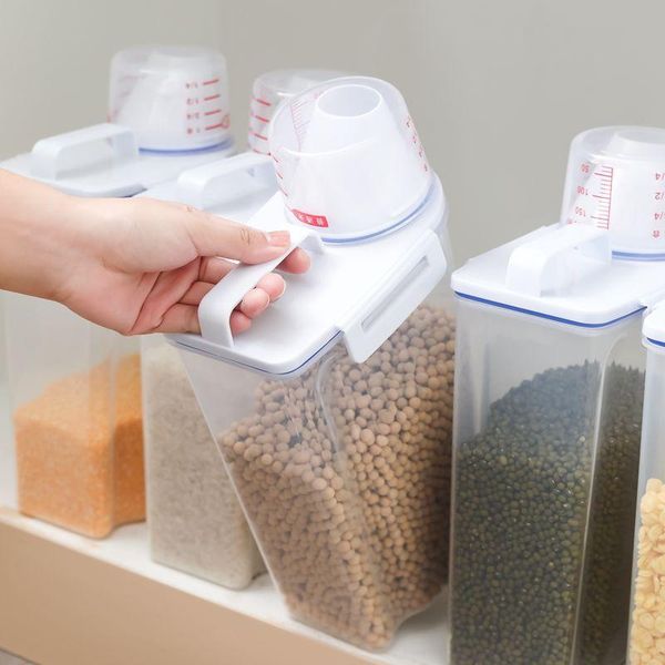 storage bottles & jars kitchen plastic container food moisture-proof boxs canister with measuring glass transparent sealed organizer
storage bottles & jars kitchen plastic container food moisture-proof boxs canister with measuring glass transparent sealed organizer
