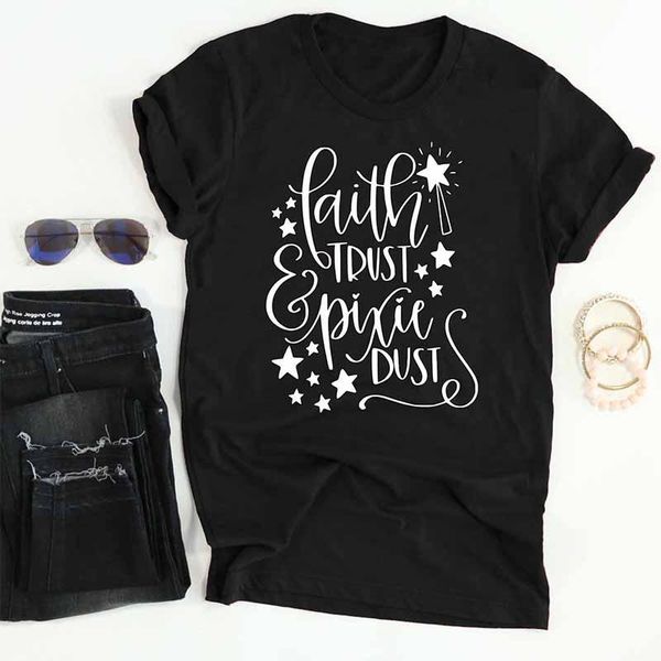 faith trust pixie dust women t-shirt cotton casual short sleeve tees fashion christian female clothing harujuku o neck girl women's, White
faith trust pixie dust women t-shirt cotton casual short sleeve tees fashion christian female clothing harujuku o neck girl women's, White