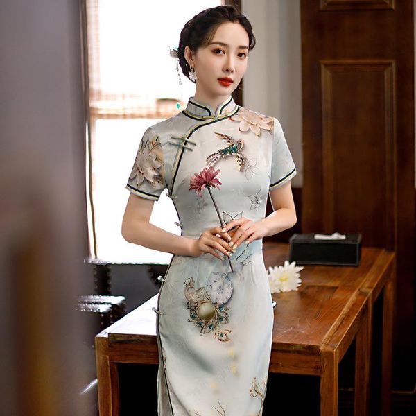 ethnic clothing mid length satin women qipao slim mandarin collar cheongsam autumu chinese traditional dress plus size 4xl vestidos, Red
ethnic clothing mid length satin women qipao slim mandarin collar cheongsam autumu chinese traditional dress plus size 4xl vestidos, Red