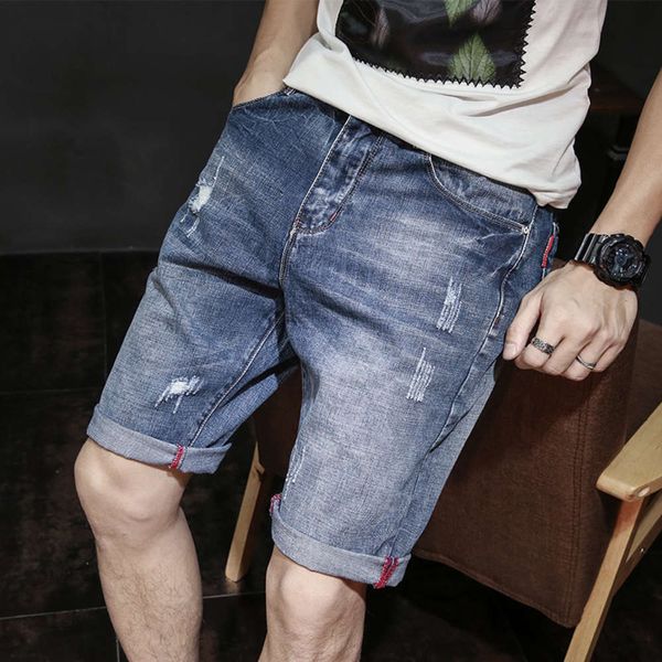 men's jeans summer thin denim shorts wear fashion brand ins loose capris pants trend o4an, Blue
men's jeans summer thin denim shorts wear fashion brand ins loose capris pants trend o4an, Blue