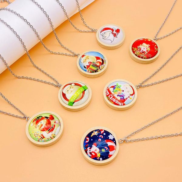 chains christmas necklace santa snowman time gem crystal pendant for women kids jewelry gift, Silver
chains christmas necklace santa snowman time gem crystal pendant for women kids jewelry gift, Silver