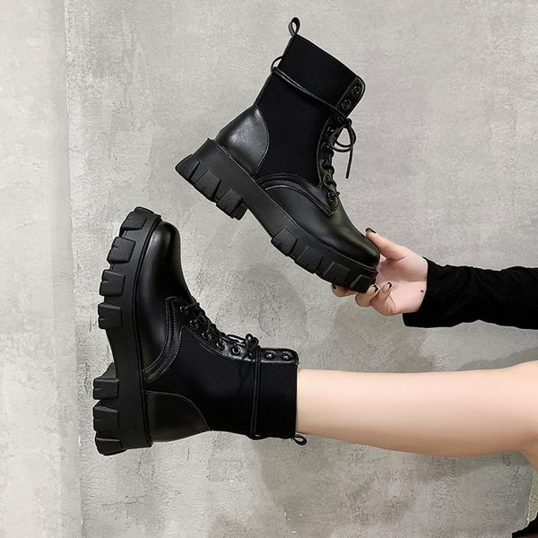 boots 2021 brand women's shoes rubber lace up summer booties flat heel round toe boots-women fashion rain ankle rock autumn med, Black
boots 2021 brand women's shoes rubber lace up summer booties flat heel round toe boots-women fashion rain ankle rock autumn med, Black