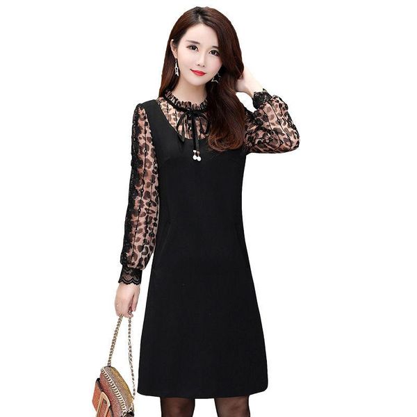casual dresses women's leopard floral dress frill a-line chiffon medium length o-neck bow ss857, Black;gray
casual dresses women's leopard floral dress frill a-line chiffon medium length o-neck bow ss857, Black;gray
