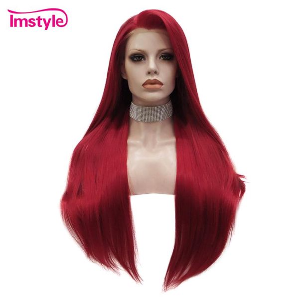 imstyle red wigs long straight synthetic lace front wig heat resistant fiber natural wavy for women cosplay dragqueen, Black
imstyle red wigs long straight synthetic lace front wig heat resistant fiber natural wavy for women cosplay dragqueen, Black