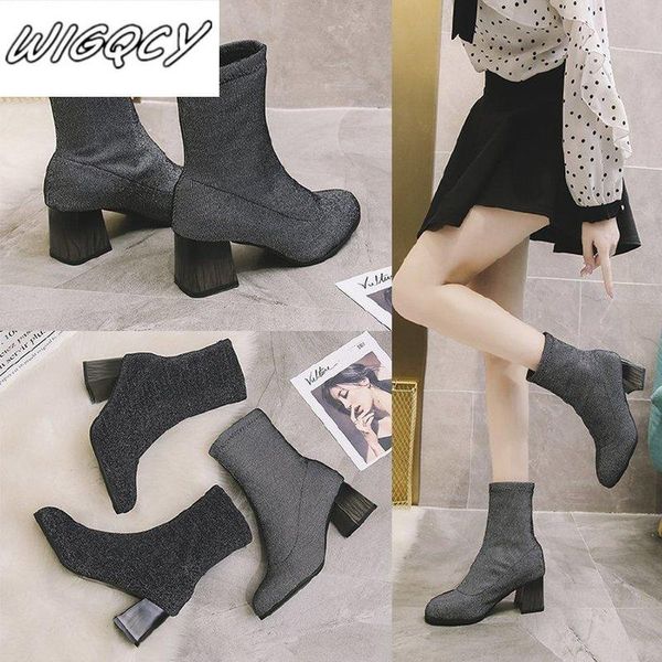 boots children 2021 sequin cloth stretch breathable thick with women's net red fashion high heel, Black
boots children 2021 sequin cloth stretch breathable thick with women's net red fashion high heel, Black