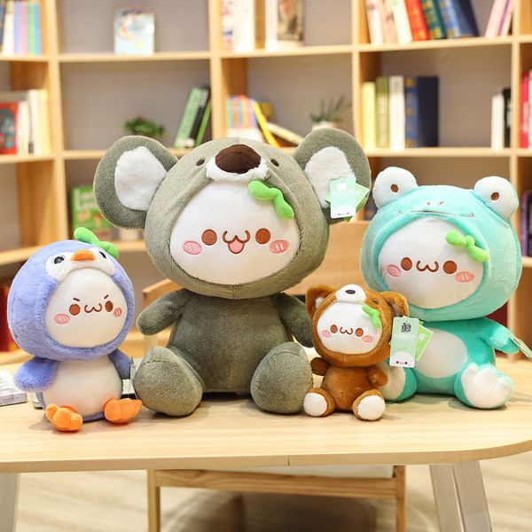new 2555cm 1 pc little grass doll cosplay hooded stuffed sitting penguin frog koala shiba inu dog boys girls gift
new 2555cm 1 pc little grass doll cosplay hooded stuffed sitting penguin frog koala shiba inu dog boys girls gift