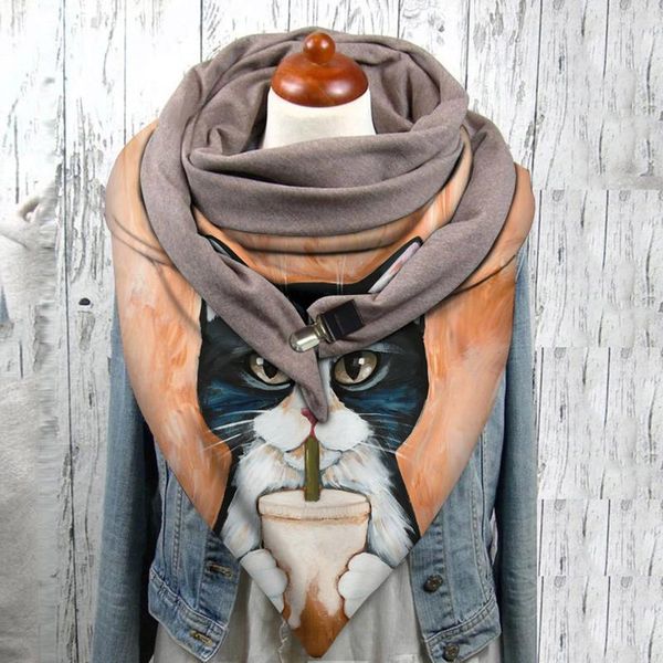 scarves scarf for women christmas foulard femme 2021 winter warm universal windproof animal cat printed double-layer buckle, Blue;gray
scarves scarf for women christmas foulard femme 2021 winter warm universal windproof animal cat printed double-layer buckle, Blue;gray