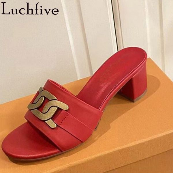 slippers brand designer metal decorate mules women shoes slip on square heel casual party red sandals female summer, Black
slippers brand designer metal decorate mules women shoes slip on square heel casual party red sandals female summer, Black