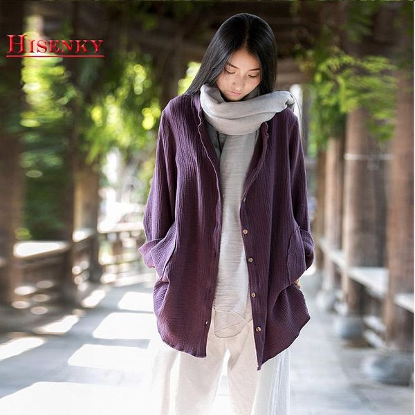 women's blouses & shirts hisenky long sleeves womens and 2021 spring autumn cotton linen casual loose vintage thin coat, White
women's blouses & shirts hisenky long sleeves womens and 2021 spring autumn cotton linen casual loose vintage thin coat, White