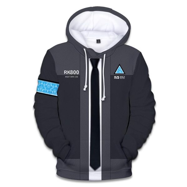 men's hoodies & sweatshirts game become human 3d male female kara uniform hat fashion print clothes cool coats, Black
men's hoodies & sweatshirts game become human 3d male female kara uniform hat fashion print clothes cool coats, Black