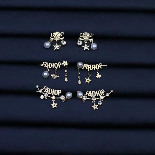 d family / di new bee asymmetric earrings net red tassel letter star love earrings female, Golden
d family / di new bee asymmetric earrings net red tassel letter star love earrings female, Golden