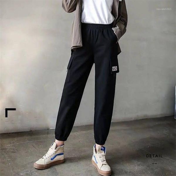 women's pants & capris 2021 women cargo casual cotton trousers streetwear punk hip hop loose joggers, Black;white
women's pants & capris 2021 women cargo casual cotton trousers streetwear punk hip hop loose joggers, Black;white