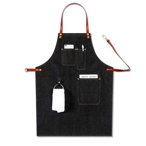 baker multi pocket adjustable chef barista leather strap removable denim work bartender casual bbq uniform bib apron
baker multi pocket adjustable chef barista leather strap removable denim work bartender casual bbq uniform bib apron
