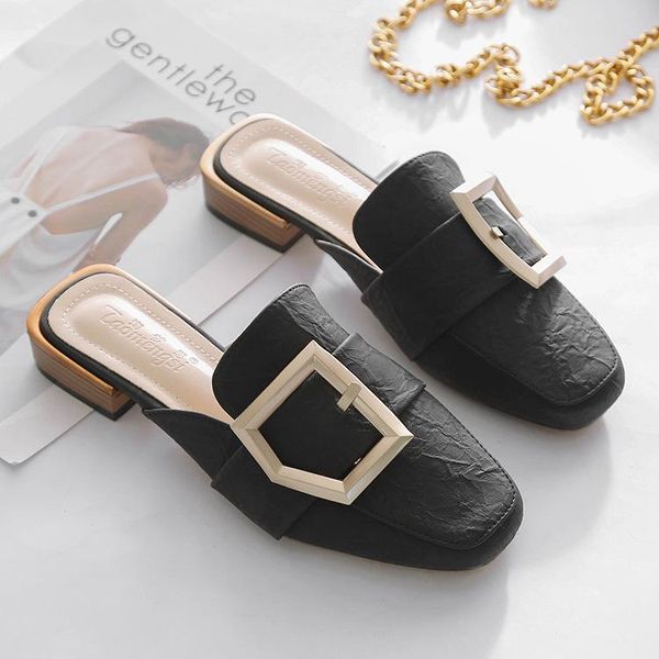 slippers casual shoes rivet slipers women slides low square heel luxury 2021 soft flat block metal decoration basic hoof heels, Black
slippers casual shoes rivet slipers women slides low square heel luxury 2021 soft flat block metal decoration basic hoof heels, Black