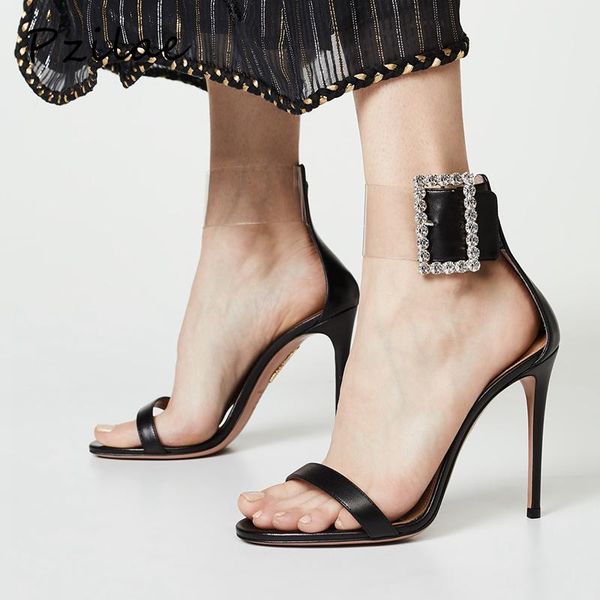 pzilae summer shoes woman high heel sandals fashion rhinestone buckle party thin heels open size 42, Black
pzilae summer shoes woman high heel sandals fashion rhinestone buckle party thin heels open size 42, Black