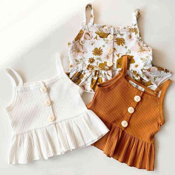 2 pcs kids baby girl summer clothes sleeveless knitted vest dress flower shorts pants sweet girls floral outfit set g220217, White
2 pcs kids baby girl summer clothes sleeveless knitted vest dress flower shorts pants sweet girls floral outfit set g220217, White