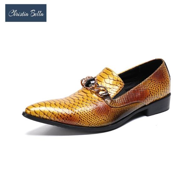 dress shoes christia bella crystals chain slip on men business pointed toe large size men's casual real leather designer, Black
dress shoes christia bella crystals chain slip on men business pointed toe large size men's casual real leather designer, Black