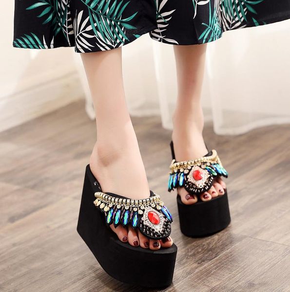 women flip flops fashion sandals national style summer platform sandal shoes woman peep toe beach slippers, Black
women flip flops fashion sandals national style summer platform sandal shoes woman peep toe beach slippers, Black