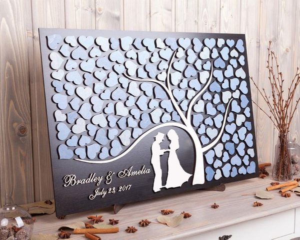 personalized rustic wedding guest book alternative 3d guestbook bride and groom silhouette custom decor other event & party supplies
personalized rustic wedding guest book alternative 3d guestbook bride and groom silhouette custom decor other event & party supplies