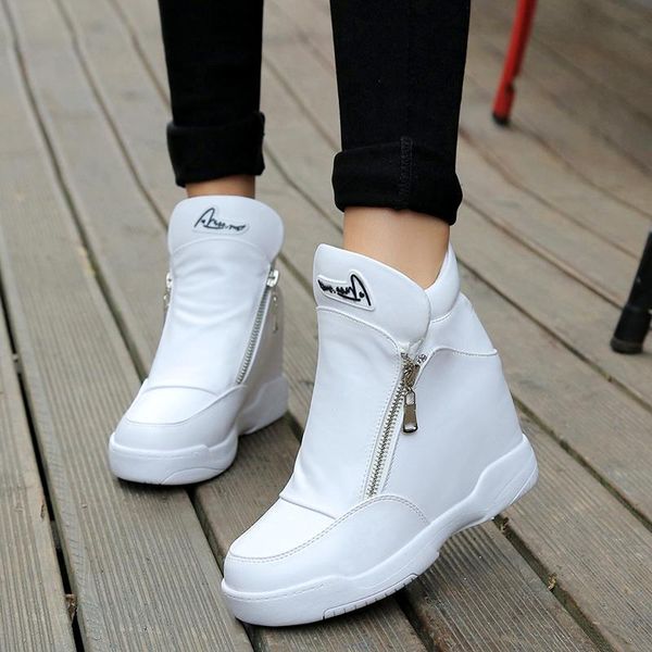 boots 2021 spring fashion zipper women casual shoes hidden wedges white ladies ankle high sneakers, Black
boots 2021 spring fashion zipper women casual shoes hidden wedges white ladies ankle high sneakers, Black