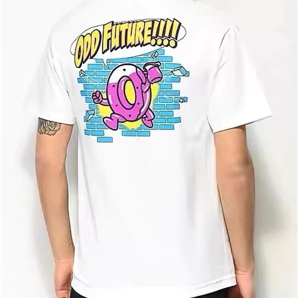 odd future doughnut machine villain white t-shirt short sleeve street skateboard ins super fire compassionate couple 0b7l, White;black
odd future doughnut machine villain white t-shirt short sleeve street skateboard ins super fire compassionate couple 0b7l, White;black