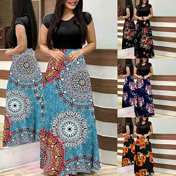 bohemian tie dye colorful womens dresses long floral print beach casual sundress floor length vestidos mujer verano, Black;gray
bohemian tie dye colorful womens dresses long floral print beach casual sundress floor length vestidos mujer verano, Black;gray