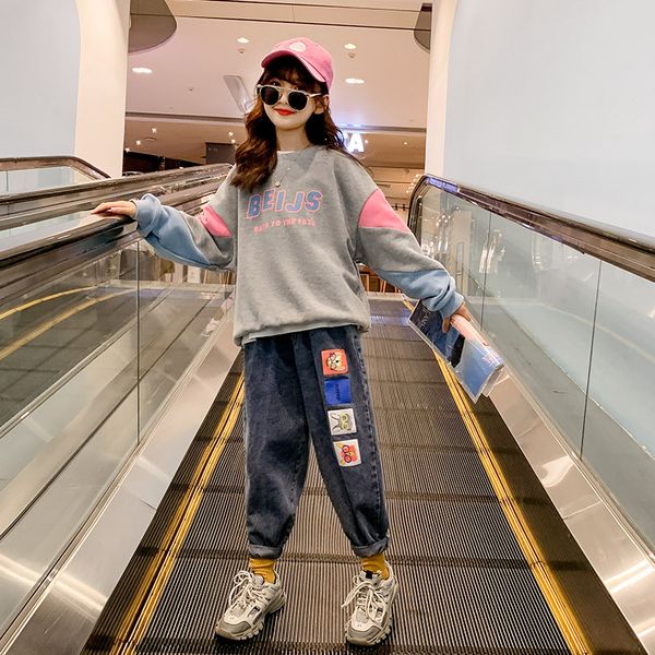 girls sweatshirts +pants sets spring autumn solid kids cotton teenagers children clothing outfits sport tracksuits, White
girls sweatshirts +pants sets spring autumn solid kids cotton teenagers children clothing outfits sport tracksuits, White