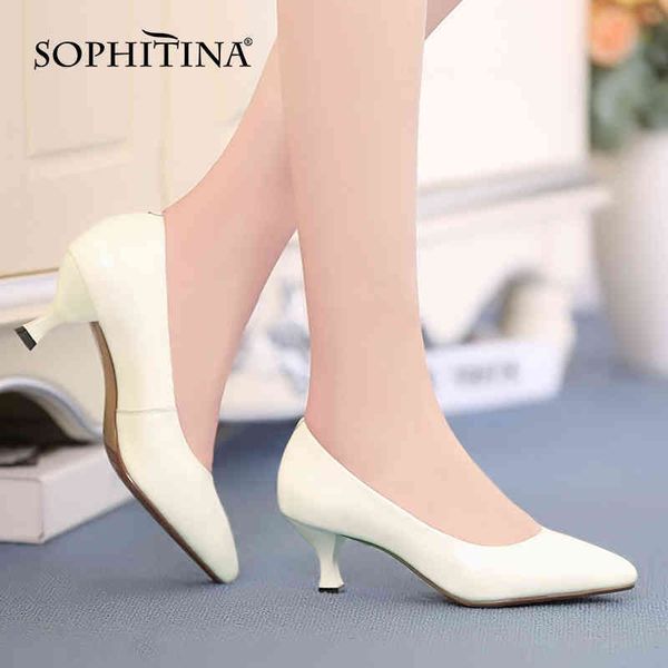 sophitina women's work shoes leather soft solid color pointed toe shoes low heel tpr non-slip commuting office lady pumps ao540 210513, Black
sophitina women's work shoes leather soft solid color pointed toe shoes low heel tpr non-slip commuting office lady pumps ao540 210513, Black