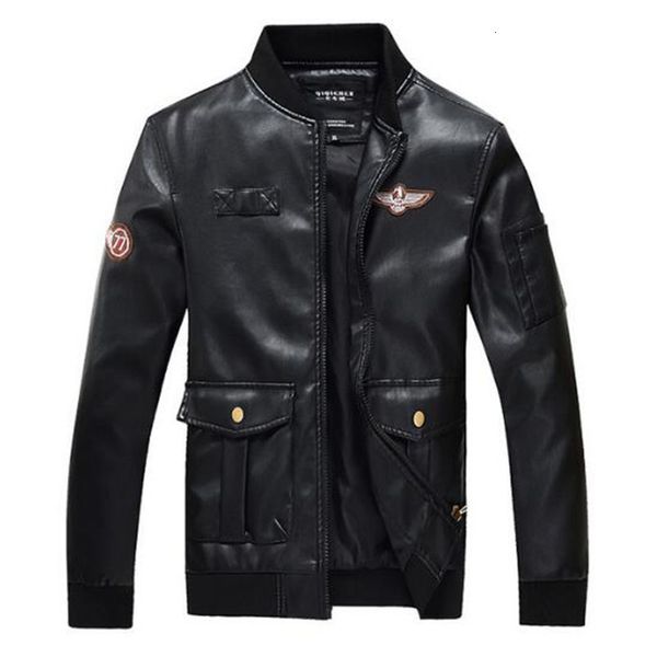 xiu luo men's bomber 4xl autumn spring male streetwear casual pu leather bike jacket men brand, Black
xiu luo men's bomber 4xl autumn spring male streetwear casual pu leather bike jacket men brand, Black