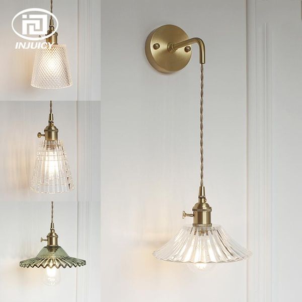 wall lamp nordic style brass lights retro all copper transparent glass simple living room aisle corridor headlamp 
wall lamp nordic style brass lights retro all copper transparent glass simple living room aisle corridor headlamp