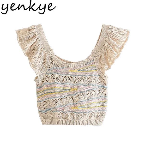 fashion women pointelle knit hollow out o neck ruffled sleeve summer chic blouse 210430, White
fashion women pointelle knit hollow out o neck ruffled sleeve summer chic blouse 210430, White