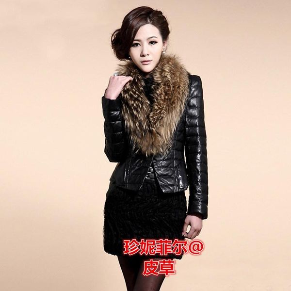women's fur & faux autumn and winter korean short coat collar pu integrated women jacket, Black
women's fur & faux autumn and winter korean short coat collar pu integrated women jacket, Black