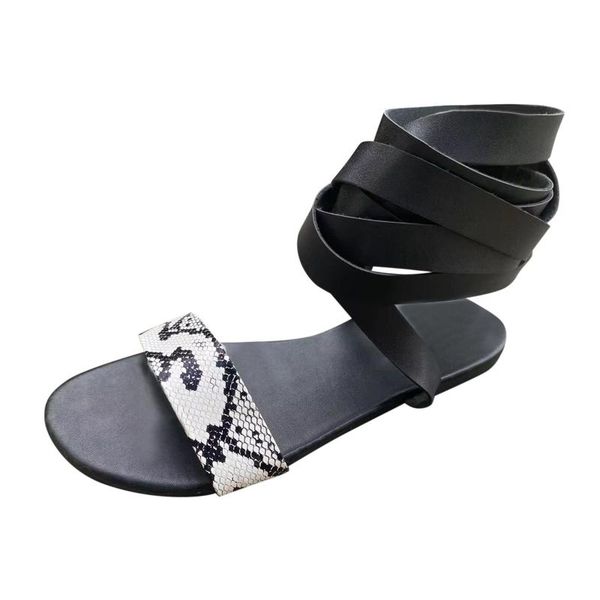 sandals summer flat-bottomed shoes snake print lace-up indoor outdoor flip-flops women 2021 slipper sandalias, Black
sandals summer flat-bottomed shoes snake print lace-up indoor outdoor flip-flops women 2021 slipper sandalias, Black