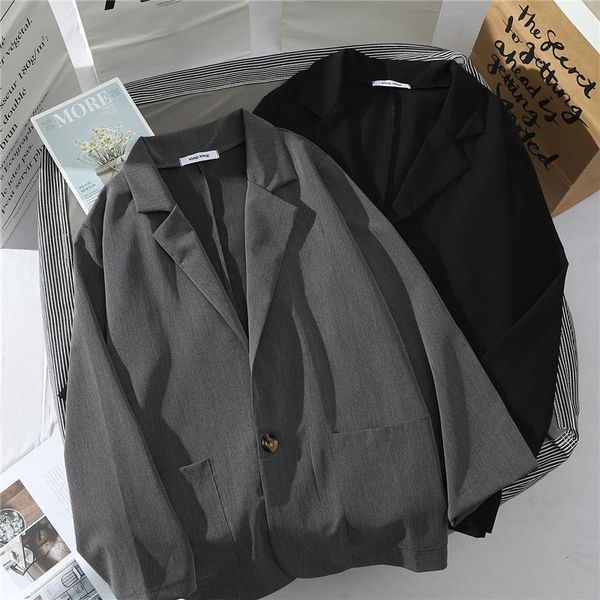 women's suits & blazers women chic british style all-match office lady outwear casual simple notched single button vintage femme blazer, White;black
women's suits & blazers women chic british style all-match office lady outwear casual simple notched single button vintage femme blazer, White;black