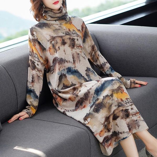 women's sweaters 2021 women autumn winter loose knitted jumper sweater dresses female casual warm turtleneck print pullovers vestidos z, White;black
women's sweaters 2021 women autumn winter loose knitted jumper sweater dresses female casual warm turtleneck print pullovers vestidos z, White;black