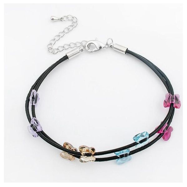 charm bracelets fashion butterfly bracelet crystal from woman casual leather bangle retro for female, Golden;silver
charm bracelets fashion butterfly bracelet crystal from woman casual leather bangle retro for female, Golden;silver