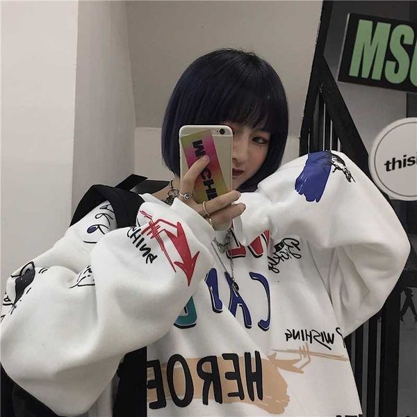 ins street trend hip hop graffiti print coat for lovers loose and handsome pullover round collar sweater men's fashion brand2021, Black
ins street trend hip hop graffiti print coat for lovers loose and handsome pullover round collar sweater men's fashion brand2021, Black