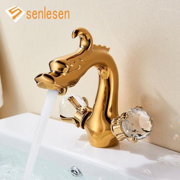 senlesen bathroom basin faucet golden swan mixer tap with double crystal handle copper black faucet1
senlesen bathroom basin faucet golden swan mixer tap with double crystal handle copper black faucet1