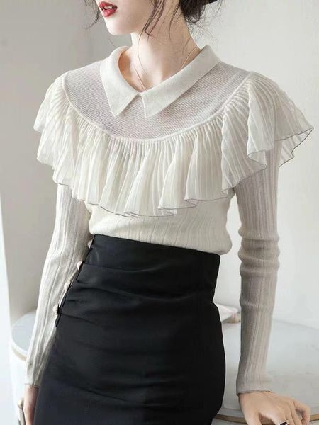 women's sweaters fashion women 2021 runway european ruffles design party style wool pullover white / black clothing
women's sweaters fashion women 2021 runway european ruffles design party style wool pullover white / black clothing