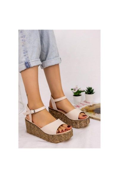 sandals madix skin wedges, Black