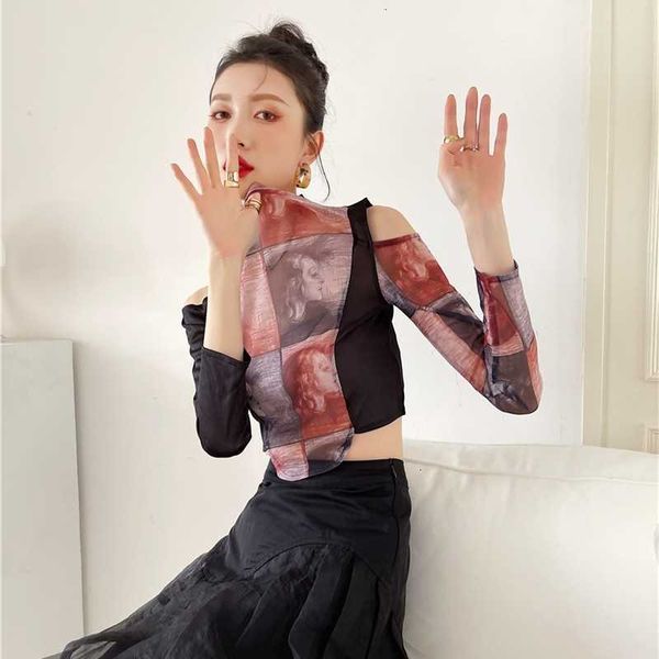 women's t-shirt y2k off shoulder mesh long sleeve see through crop patchwork cold s trend fashion women ylfu, White
women's t-shirt y2k off shoulder mesh long sleeve see through crop patchwork cold s trend fashion women ylfu, White