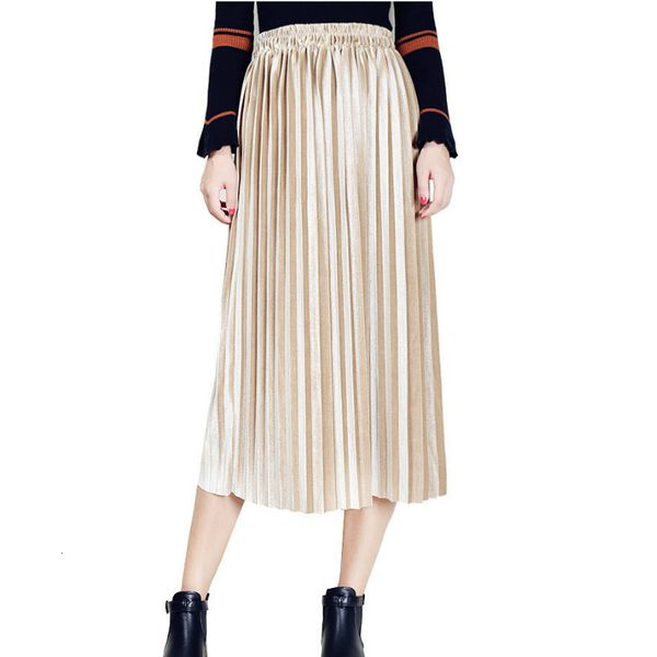 skirts autumn long pleated veet elastic waist solid pleuche mid-calf a-line pink beige blue green 0x2a, Black
skirts autumn long pleated veet elastic waist solid pleuche mid-calf a-line pink beige blue green 0x2a, Black