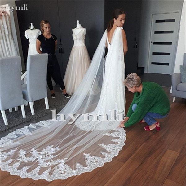 bridal veils white / ivory wedding cape veil cathedral length, Black 
bridal veils white / ivory wedding cape veil cathedral length, Black