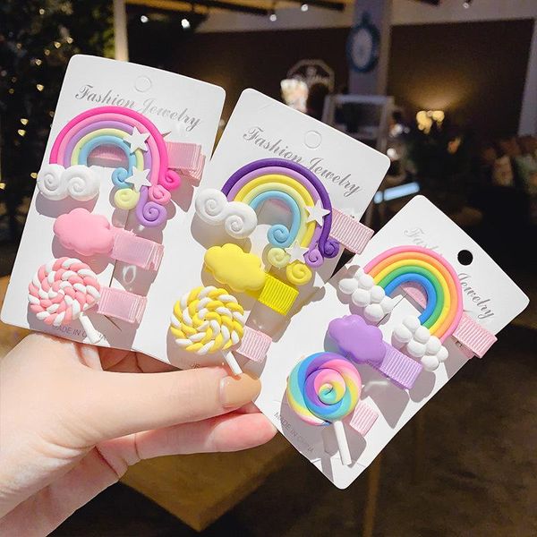 hair accessories 2021 3pc/set cute girl cloud lollipop rainbow hairpins cartoon bobby pin clips for girls children headband, Slivery;white
hair accessories 2021 3pc/set cute girl cloud lollipop rainbow hairpins cartoon bobby pin clips for girls children headband, Slivery;white